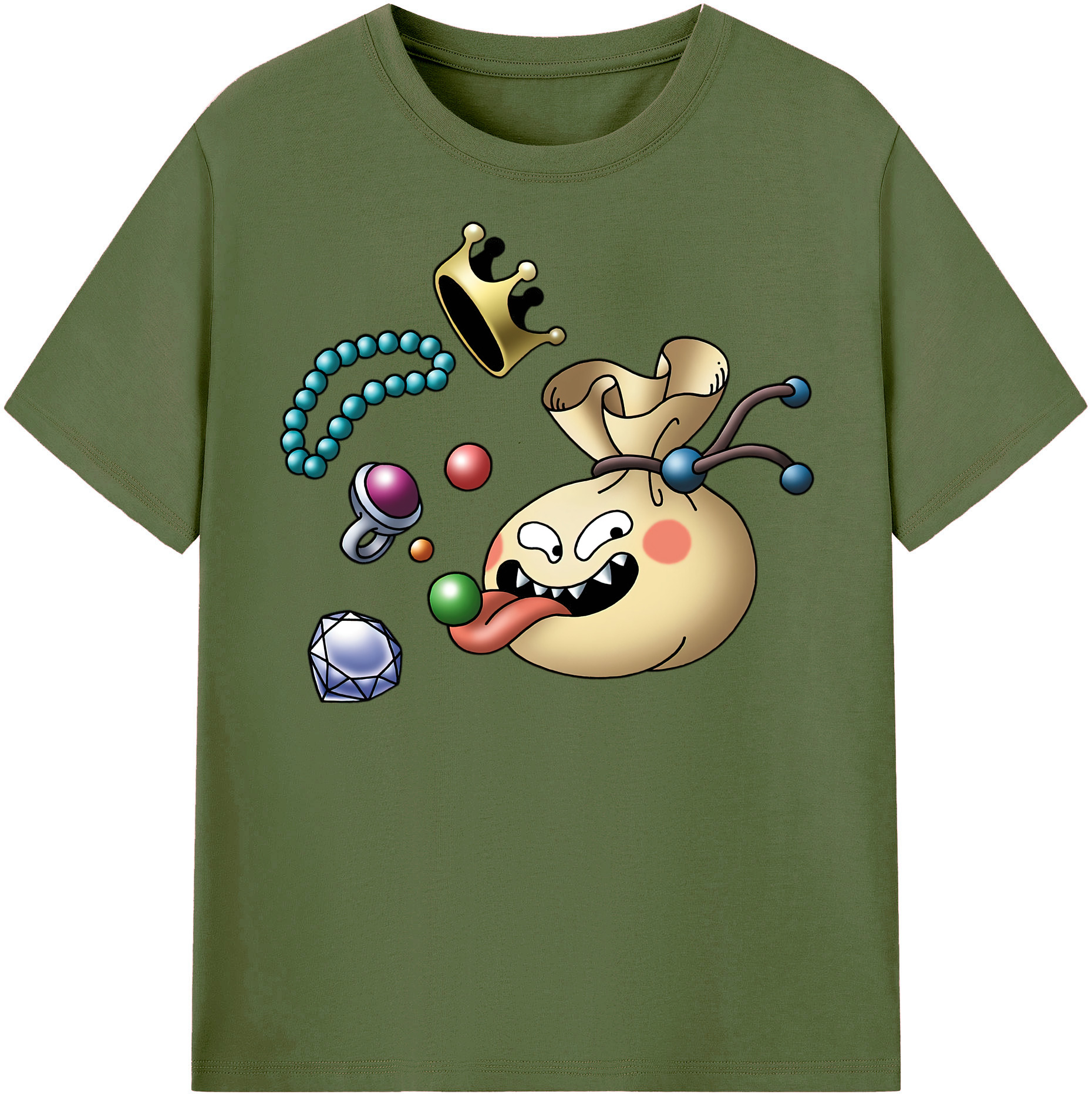 （画像用） ドラゴンクエスト Doragon Kuesuto Dragon Quest 綿100％半袖Tシャツ（フロントプリント）